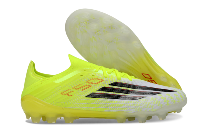 Men's Adidas F50 Elite AG Artificial Grass Low-Tops Football Boots - Yellow/Vibrant Neon/Flashy Black