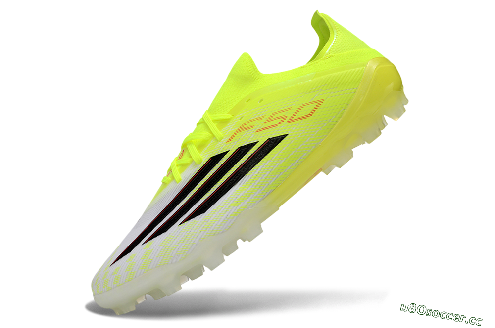 Men's Adidas F50 Elite AG Artificial Grass Low-Tops Football Boots - Yellow/Vibrant Neon/Flashy Black 5