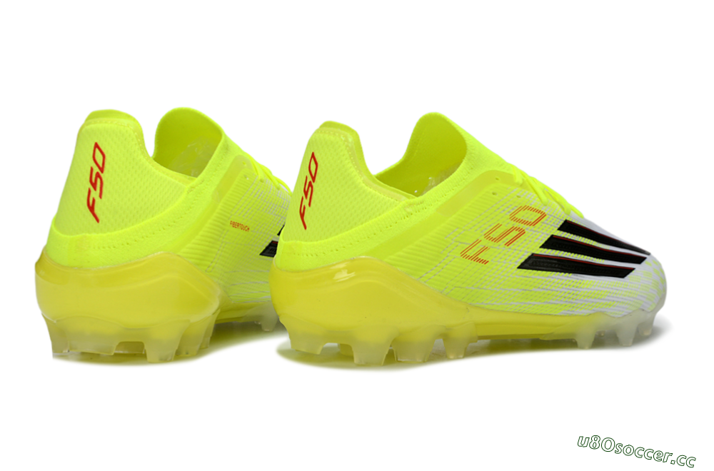 Men's Adidas F50 Elite AG Artificial Grass Low-Tops Football Boots - Yellow/Vibrant Neon/Flashy Black 6