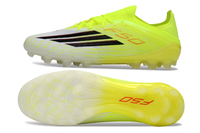 Men's Adidas F50 Elite AG Artificial Grass Low-Tops Football Boots - Yellow/Vibrant Neon/Flashy Black