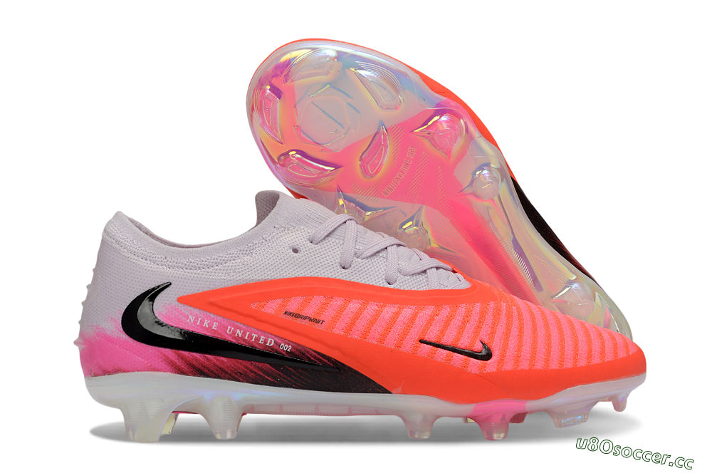 Unisex Nike Phantom 6 Elite Low FG Firm Ground Low-Tops Football Boots - Pink/Bright Neon/Black 2