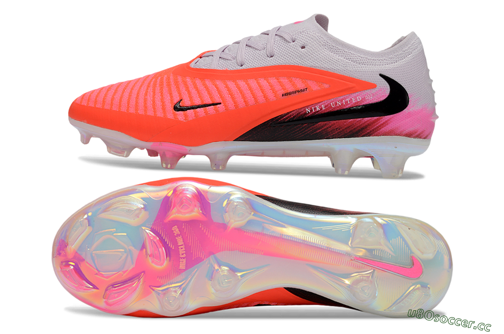 Unisex Nike Phantom 6 Elite Low FG Firm Ground Low-Tops Football Boots - Pink/Bright Neon/Black 1