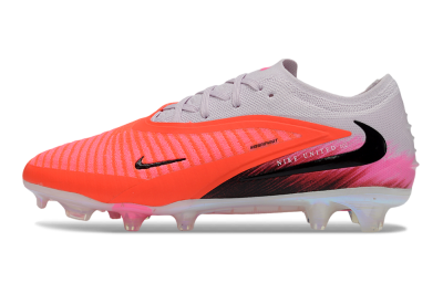 Unisex Nike Phantom 6 Elite Low FG Firm Ground Low-Tops Football Boots - Pink/Bright Neon/Black