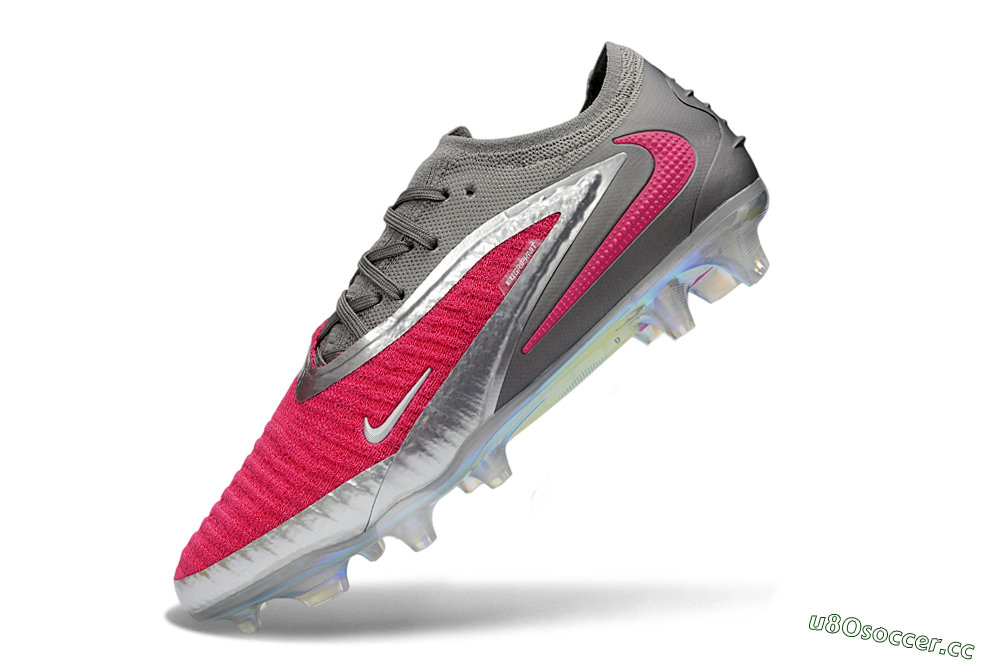 Unisex Nike Phantom 6 Elite Low FG Firm Ground Low-Tops Football Boots - Pink/Steel Gray/Rosé Pink 5