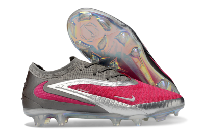 Unisex Nike Phantom 6 Elite Low FG Firm Ground Low-Tops Football Boots - Pink/Steel Gray/Rosé Pink
