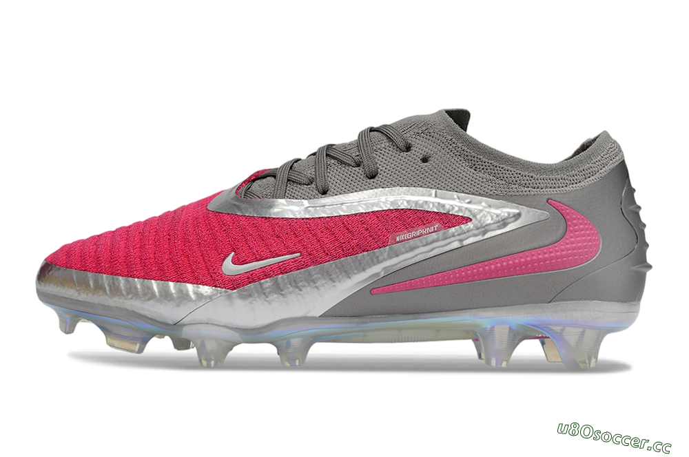 Unisex Nike Phantom 6 Elite Low FG Firm Ground Low-Tops Football Boots - Pink/Steel Gray/Rosé Pink 0