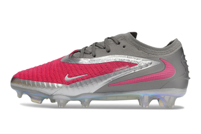 Unisex Nike Phantom 6 Elite Low FG Firm Ground Low-Tops Football Boots - Pink/Steel Gray/Rosé Pink