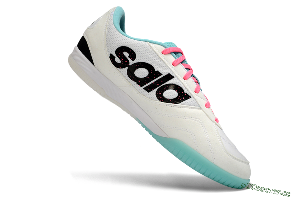 Men's Adidas Top Sala Competition IC Indoor & Futsal Low-Tops Football Shoes - White/Aqua Breeze/Hot Pink 4