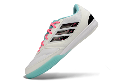 Men's Adidas Top Sala Competition IC Indoor & Futsal Low-Tops Football Shoes - White/Aqua Breeze/Hot Pink