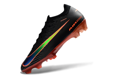 Unisex Nike Air Zoom Mercurial Vapor 16 Elite FG Firm Ground Low-Tops Football Boots - Black/Flame Orange/Neon Green