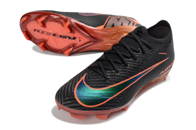 Unisex Nike Air Zoom Mercurial Vapor 16 Elite FG Firm Ground Low-Tops Football Boots - Black/Flame Orange/Neon Green