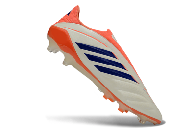 Men's Adidas Copa Pure 4 Elite Laceless FG Firm Ground Low-Tops Football Boots - Orange/Vibrant Orange/Deep Blue