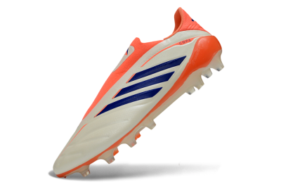 Men's Adidas Copa Pure 4 Elite Laceless FG Firm Ground Low-Tops Football Boots - Orange/Vibrant Orange/Deep Blue