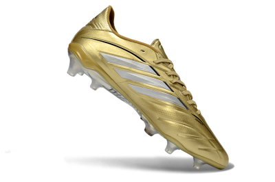 Men's Adidas Copa Pure 4 Elite FG Firm Ground Low-Tops Football Boots - Gold/Metallic Gold/Silver