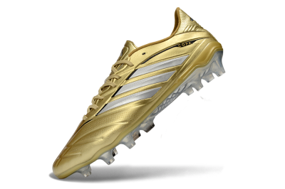 Men's Adidas Copa Pure 4 Elite FG Firm Ground Low-Tops Football Boots - Gold/Metallic Gold/Silver