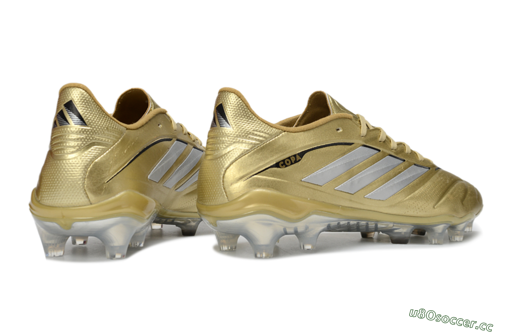 Men's Adidas Copa Pure 4 Elite FG Firm Ground Low-Tops Football Boots - Gold/Metallic Gold/Silver 6