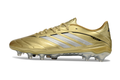 Men's Adidas Copa Pure 4 Elite FG Firm Ground Low-Tops Football Boots - Gold/Metallic Gold/Silver
