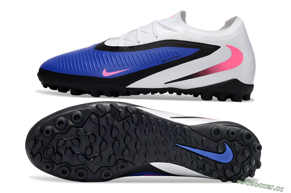 Men's Nike Phantom 6 Elite Low TF Artificial Turf Low-Tops Football Shoes - Blue/Electric Blue/Pink Blast 1