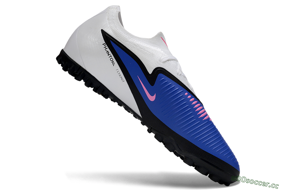 Men's Nike Phantom 6 Elite Low TF Artificial Turf Low-Tops Football Shoes - Blue/Electric Blue/Pink Blast 4