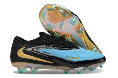 Unisex Nike Phantom 6 Elite Low FG Firm Ground Low-Tops Football Boots - Teal/Gold/Black