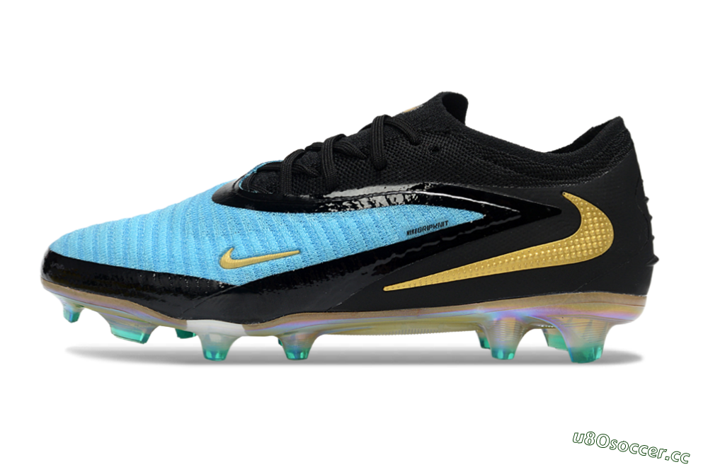 Unisex Nike Phantom 6 Elite Low FG Firm Ground Low-Tops Football Boots - Teal/Gold/Black 0