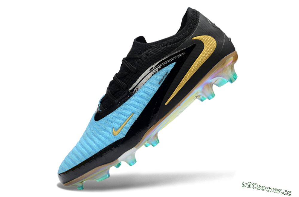 Unisex Nike Phantom 6 Elite Low FG Firm Ground Low-Tops Football Boots - Teal/Gold/Black 5