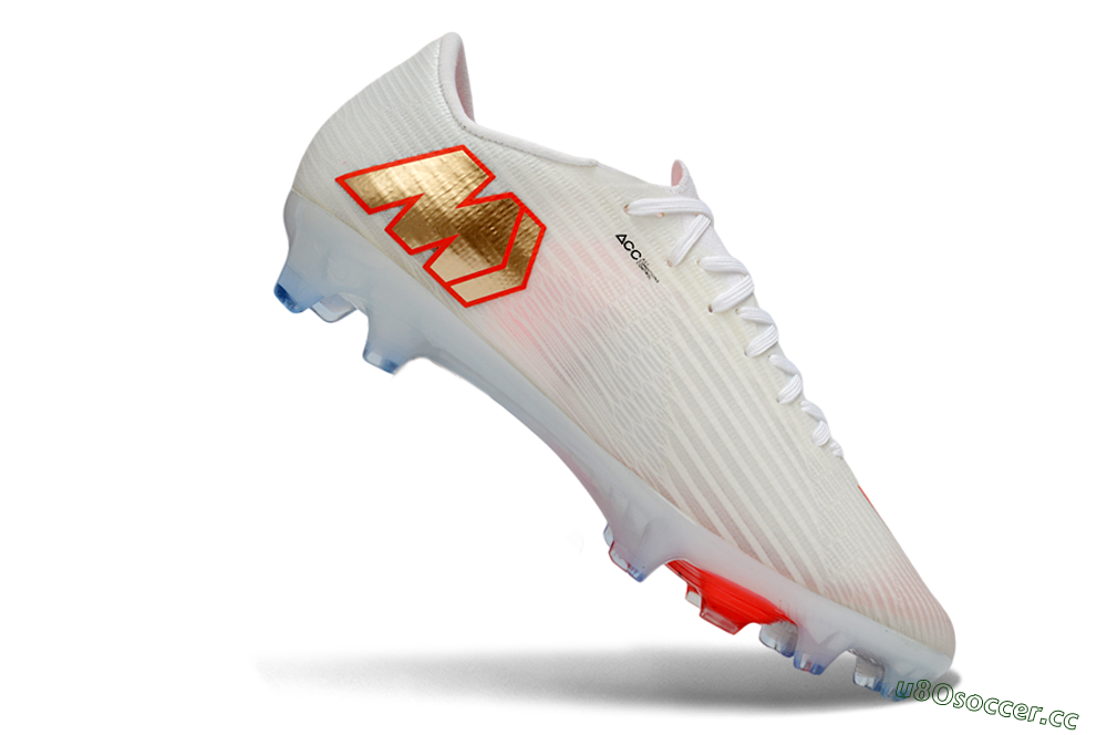 Men's Nike Air Zoom Mercurial Superfly 11 FG Firm Ground Low-Tops Football Boots - White/Bright Orange/Gold Metallic 4
