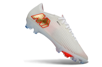 Men's Nike Air Zoom Mercurial Superfly 11 FG Firm Ground Low-Tops Football Boots - White/Bright Orange/Gold Metallic