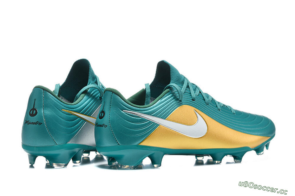 Men's Nike Tiempo Legend 11 Elite FG Firm Ground Low-Tops Football Boots - Teal/Sunset Yellow/Deep Teal 9