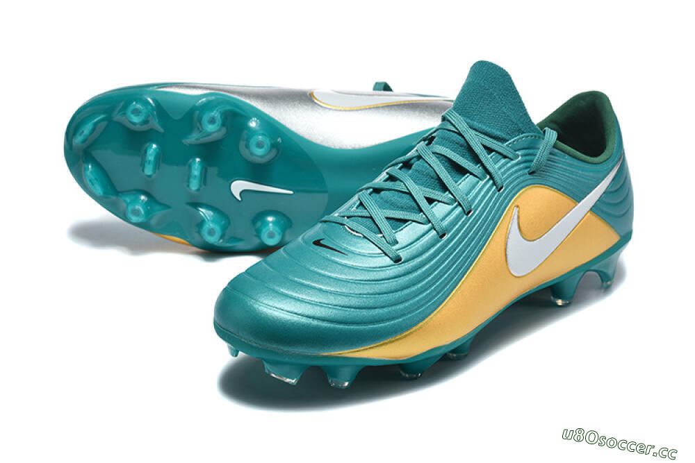 Men's Nike Tiempo Legend 11 Elite FG Firm Ground Low-Tops Football Boots - Teal/Sunset Yellow/Deep Teal 3