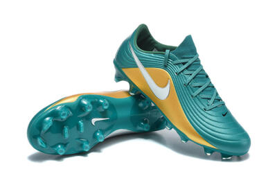Men's Nike Tiempo Legend 11 Elite FG Firm Ground Low-Tops Football Boots - Teal/Sunset Yellow/Deep Teal