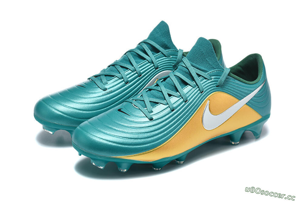 Men's Nike Tiempo Legend 11 Elite FG Firm Ground Low-Tops Football Boots - Teal/Sunset Yellow/Deep Teal 5