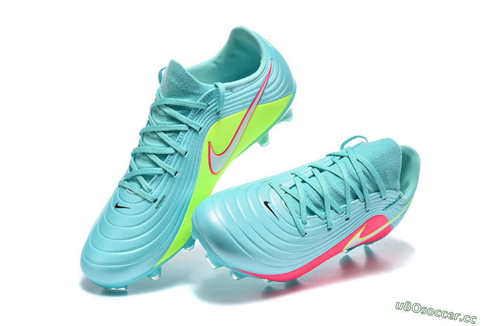 Men's Nike Tiempo Legend 11 Elite FG Firm Ground Low-Tops Football Boots - Aqua/Coral Glow/Neon Lime 6