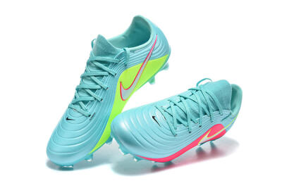 Men's Nike Tiempo Legend 11 Elite FG Firm Ground Low-Tops Football Boots - Aqua/Coral Glow/Neon Lime