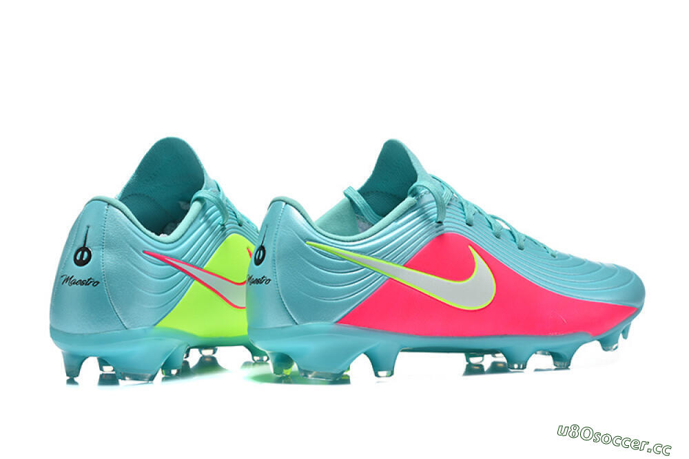 Men's Nike Tiempo Legend 11 Elite FG Firm Ground Low-Tops Football Boots - Aqua/Coral Glow/Neon Lime 9