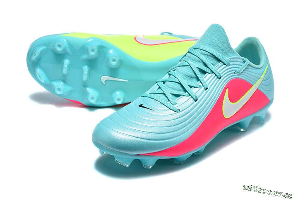 Men's Nike Tiempo Legend 11 Elite FG Firm Ground Low-Tops Football Boots - Aqua/Coral Glow/Neon Lime 3