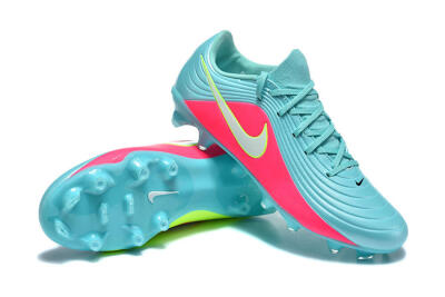 Men's Nike Tiempo Legend 11 Elite FG Firm Ground Low-Tops Football Boots - Aqua/Coral Glow/Neon Lime