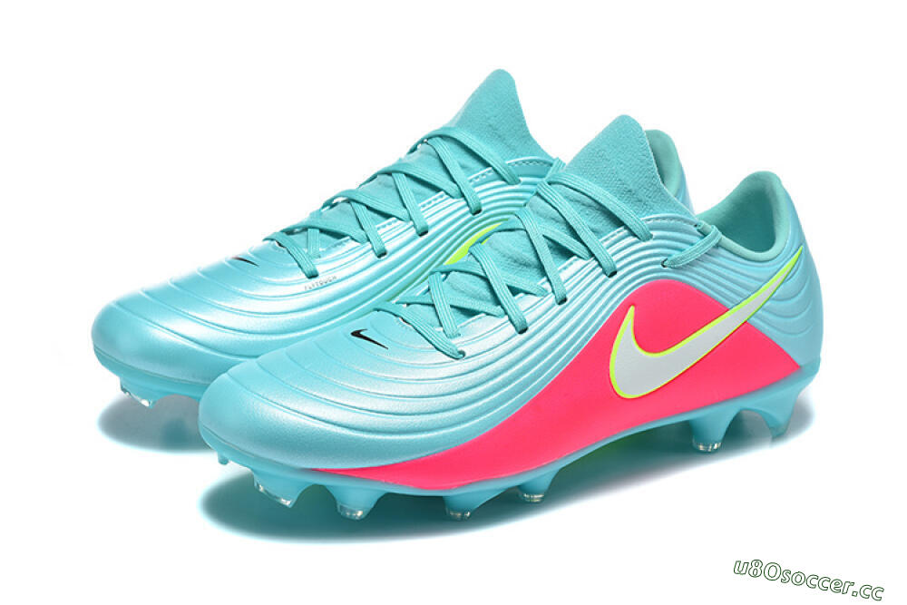 Men's Nike Tiempo Legend 11 Elite FG Firm Ground Low-Tops Football Boots - Aqua/Coral Glow/Neon Lime 5
