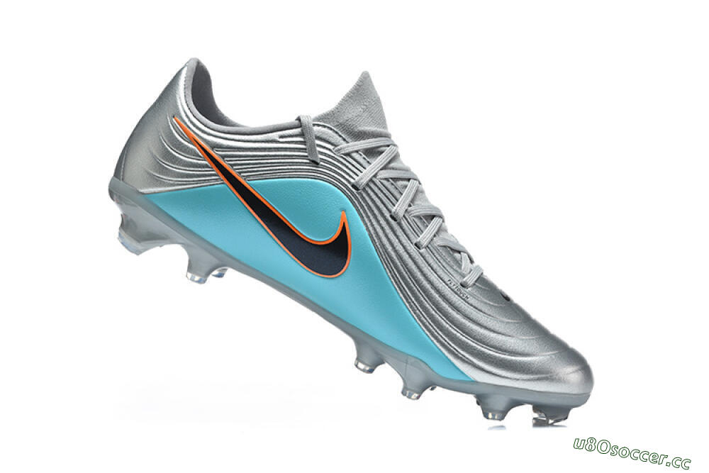 Men's Nike Tiempo Legend 11 Elite FG Firm Ground Low-Tops Football Boots - Silver/Bright Orange/Black 7