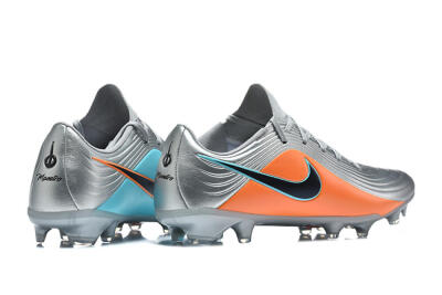 Men's Nike Tiempo Legend 11 Elite FG Firm Ground Low-Tops Football Boots - Silver/Bright Orange/Black