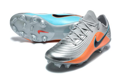 Men's Nike Tiempo Legend 11 Elite FG Firm Ground Low-Tops Football Boots - Silver/Bright Orange/Black