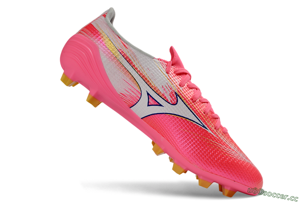 Men's Mizuno Alpha 3 FG Firm Ground Low-Tops Football Boots - Pink/Bright Pink/White 4