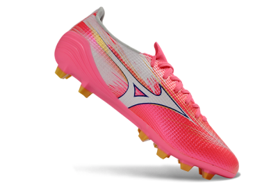 Men's Mizuno Alpha 3 FG Firm Ground Low-Tops Football Boots - Pink/Bright Pink/White