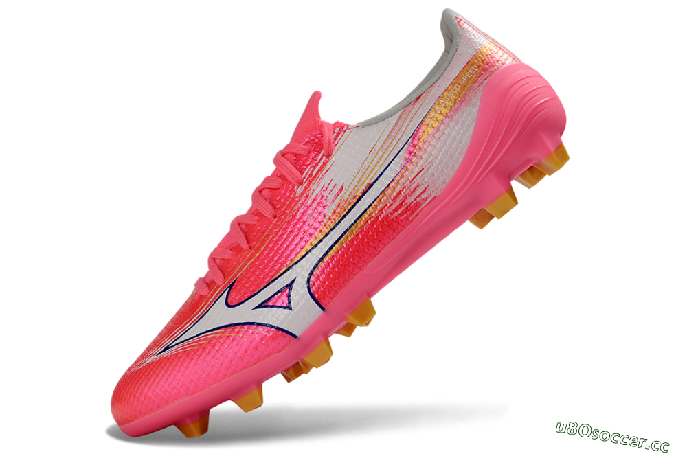 Men's Mizuno Alpha 3 FG Firm Ground Low-Tops Football Boots - Pink/Bright Pink/White 5