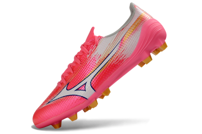 Men's Mizuno Alpha 3 FG Firm Ground Low-Tops Football Boots - Pink/Bright Pink/White