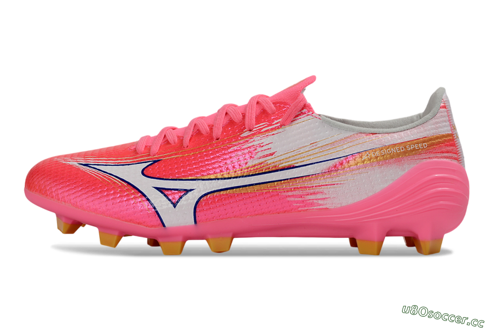 Men's Mizuno Alpha 3 FG Firm Ground Low-Tops Football Boots - Pink/Bright Pink/White 0