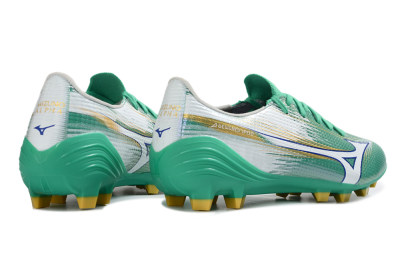Mizuno Alpha 3 FG Firm Ground Low-Tops Football Boots - Green/Aqua Breeze/Sunny Yellow