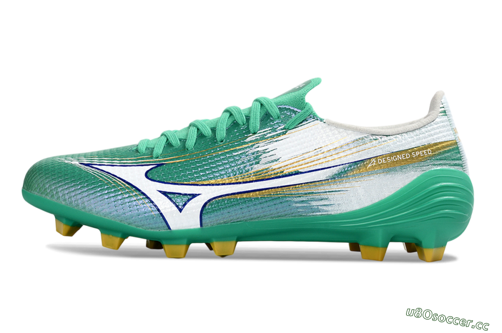 Mizuno Alpha 3 FG Firm Ground Low-Tops Football Boots - Green/Aqua Breeze/Sunny Yellow 0