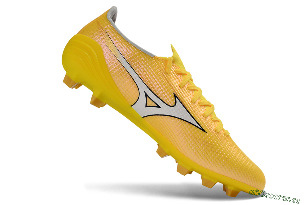 Men's Mizuno Alpha 3 FG Firm Ground Low-Tops Football Boots - Yellow/Bright Sunshine/Golden Glow 4