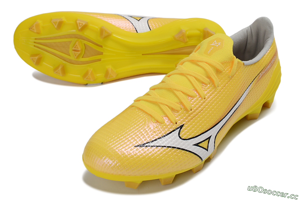 Men's Mizuno Alpha 3 FG Firm Ground Low-Tops Football Boots - Yellow/Bright Sunshine/Golden Glow 3
